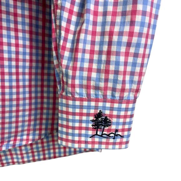 Oxford America Button Down Shirt Mens Large Multi Color Gingham Classic Preppy - Picture 6 of 11